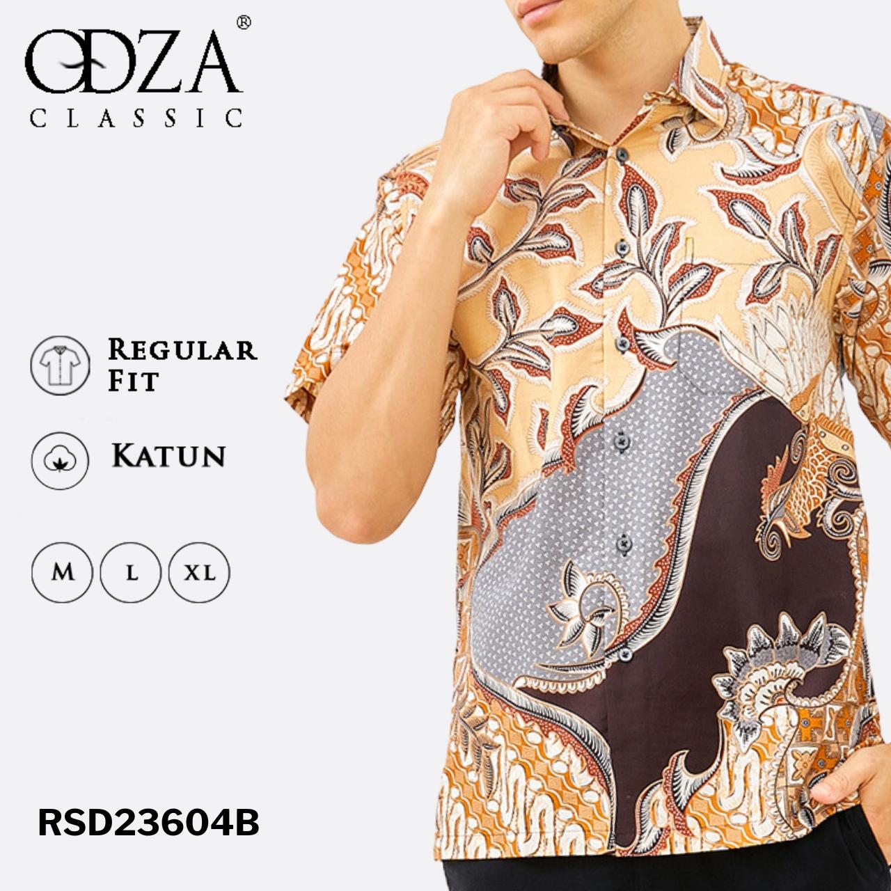 ODZA Batik Regular Fit Kemeja Lengan Pendek Pria Batiras