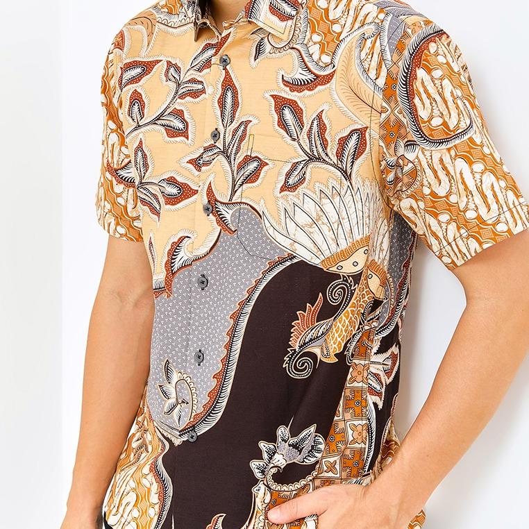 ODZA Batik Regular Fit Kemeja Lengan Pendek Pria Batiras