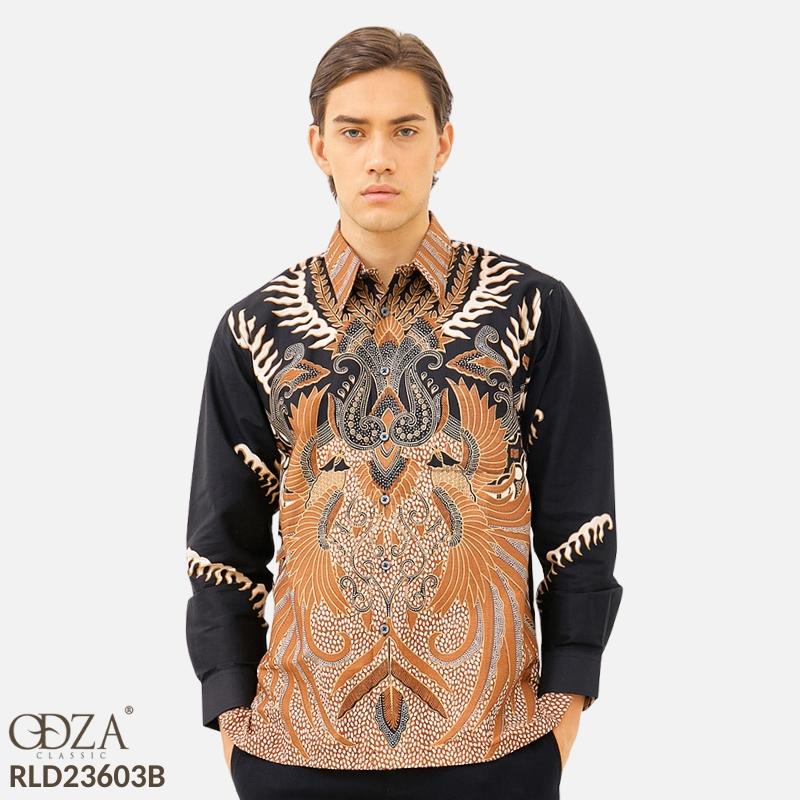 ODZA Batik Regular Fit Kemeja Lengan Panjang Pria Katun Bamantara