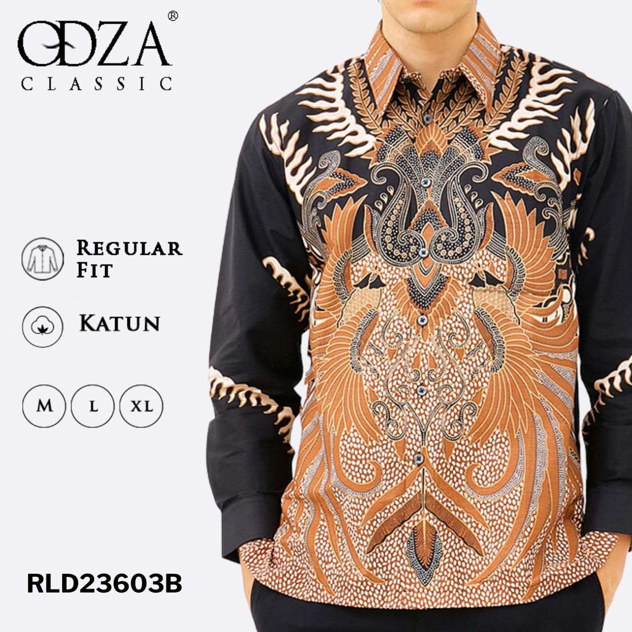 ODZA Batik Regular Fit Kemeja Lengan Panjang Pria Katun Bamantara