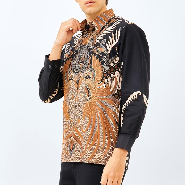 ODZA Batik Regular Fit Kemeja Lengan Panjang Pria Katun Bamantara