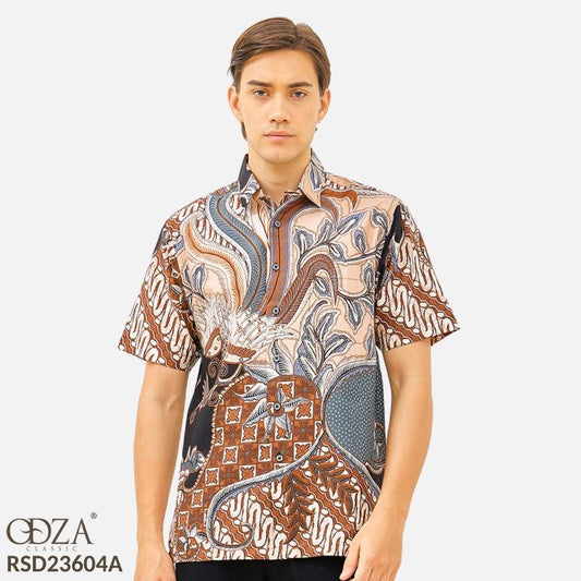 ODZA Batik Regular Fit Kemeja Lengan Pendek Pria Balaraja