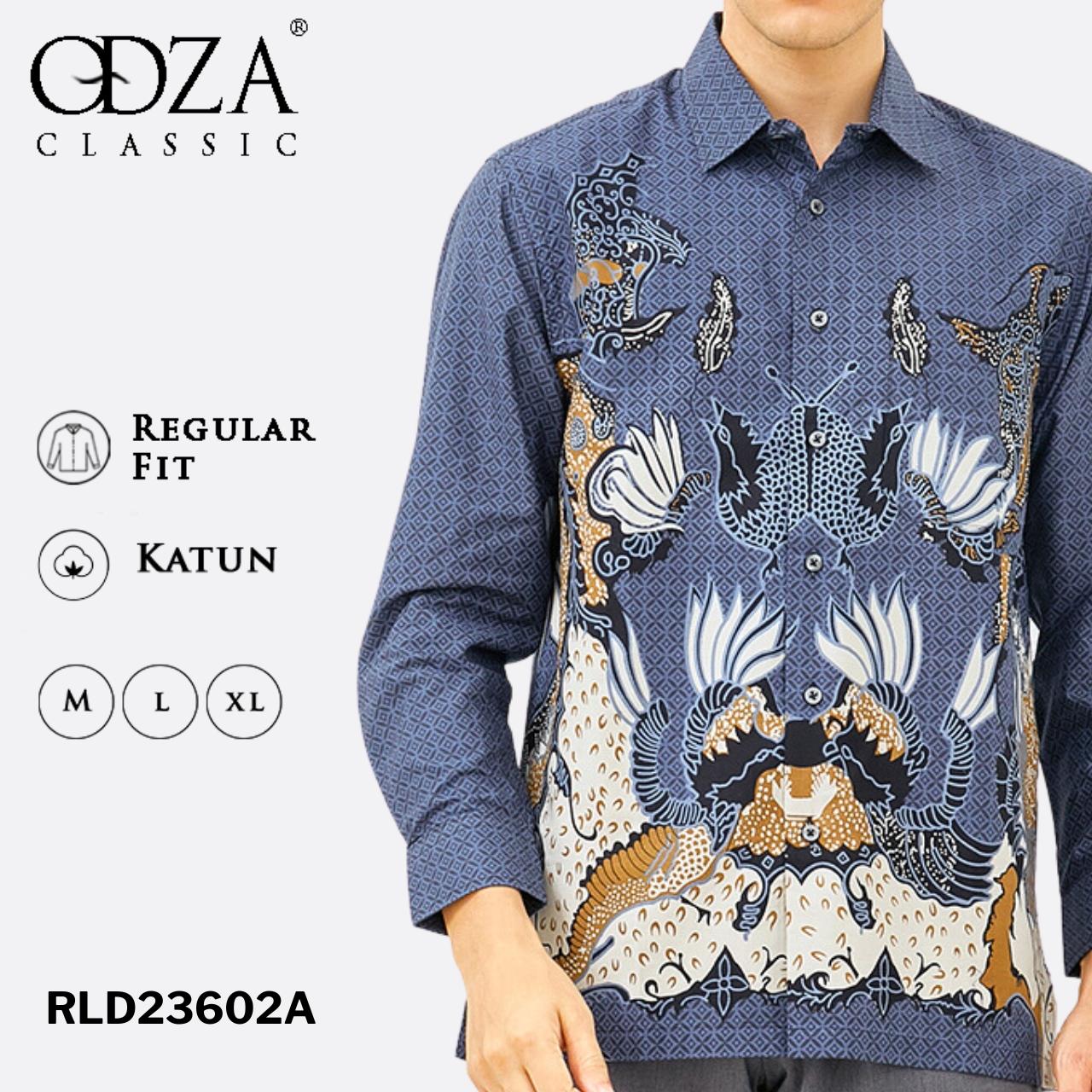 ODZA Batik Regular Fit Kemeja Lengan Panjang Pria Katun Baskara