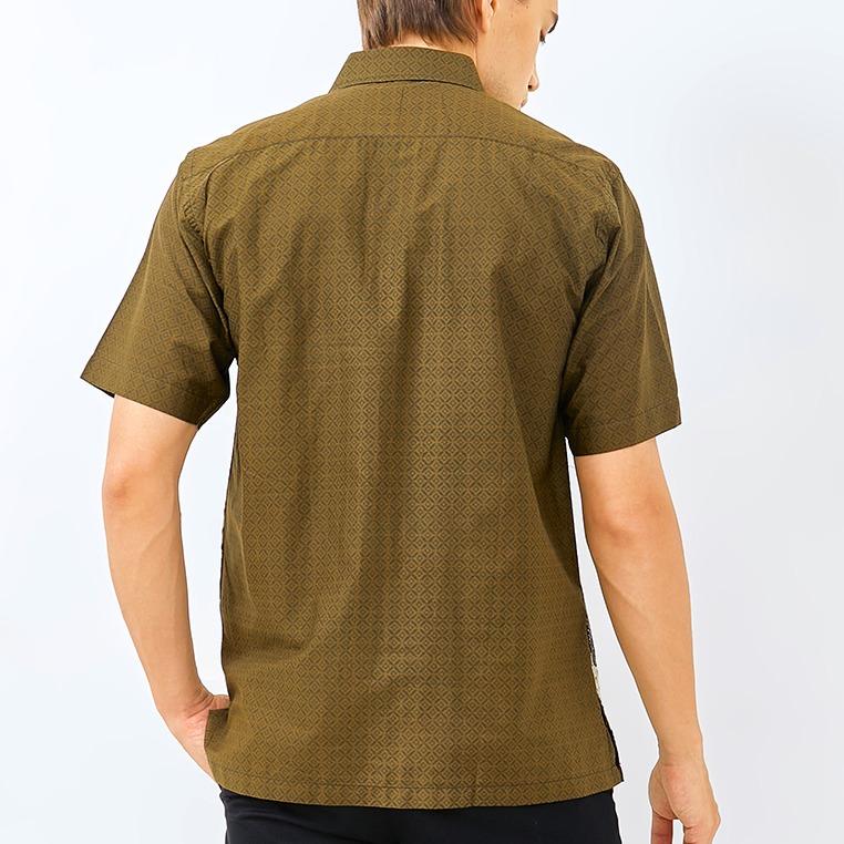 ODZA Batik Regular Fit Kemeja Lengan Pendek Pria Cabuna