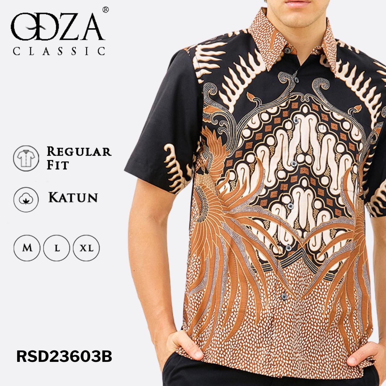 ODZA Batik Regular Fit Kemeja Lengan Pendek Pria Batursta