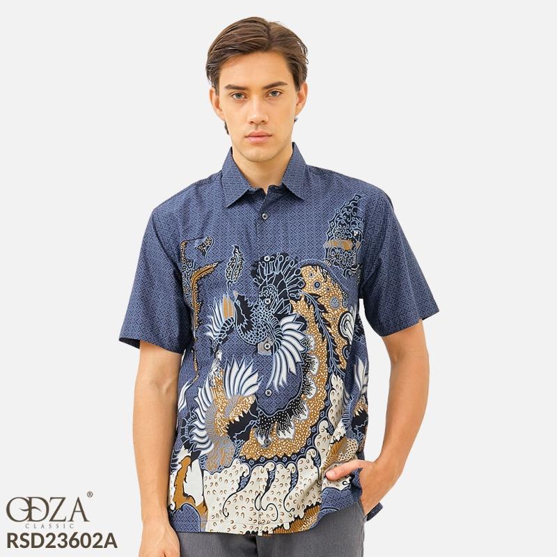 ODZA Batik Regular Fit Kemeja Lengan Pendek Pria Chandrakanta