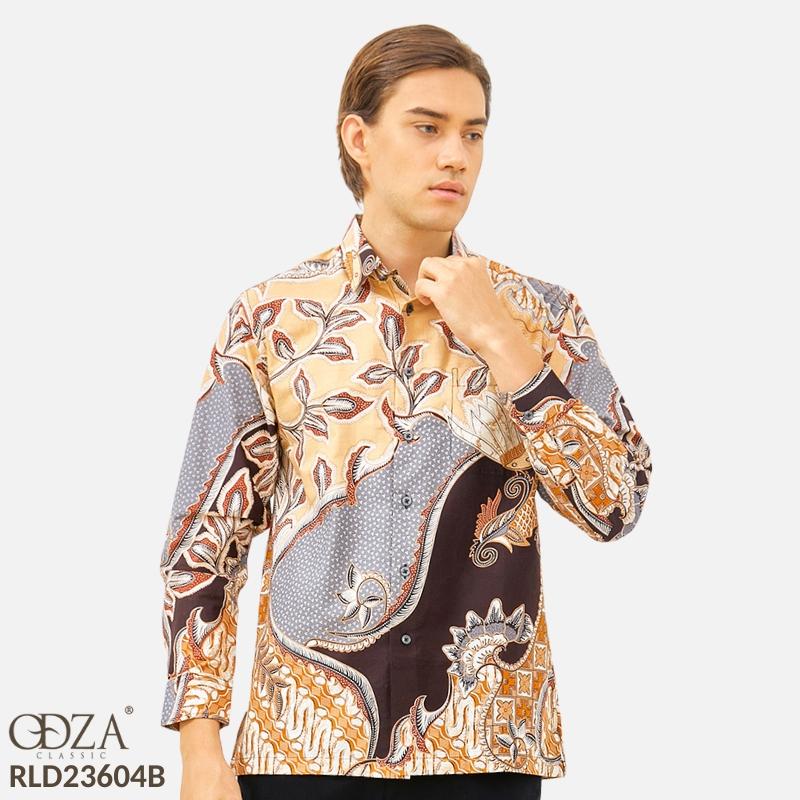 ODZA Batik Regular Fit Kemeja Lengan Panjang Pria Katun Bakarta