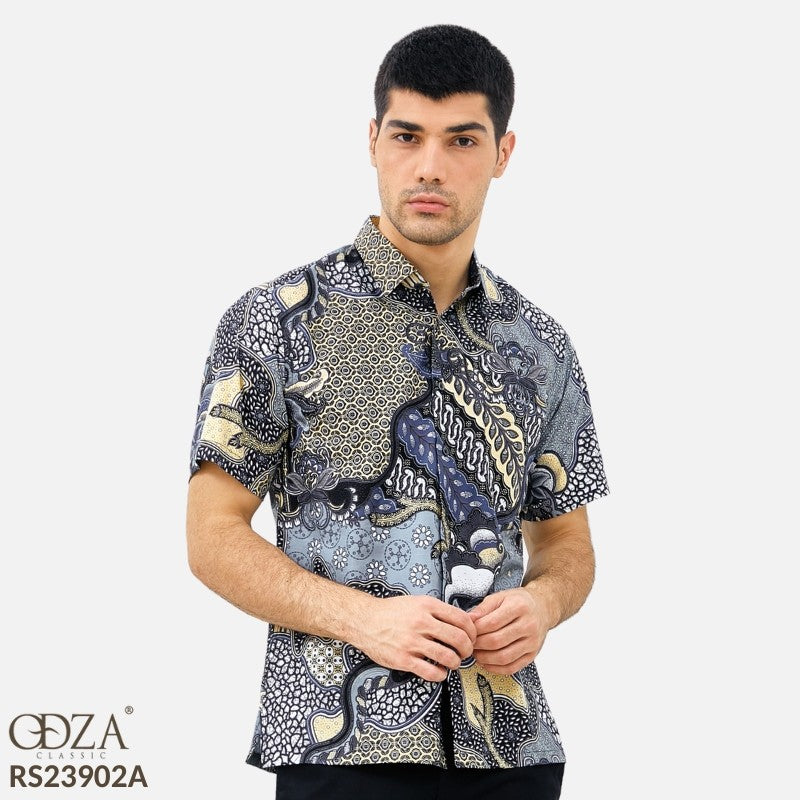 Odza Batik REGULAR FIT Kemeja Lengan Pendek Pria Daminar