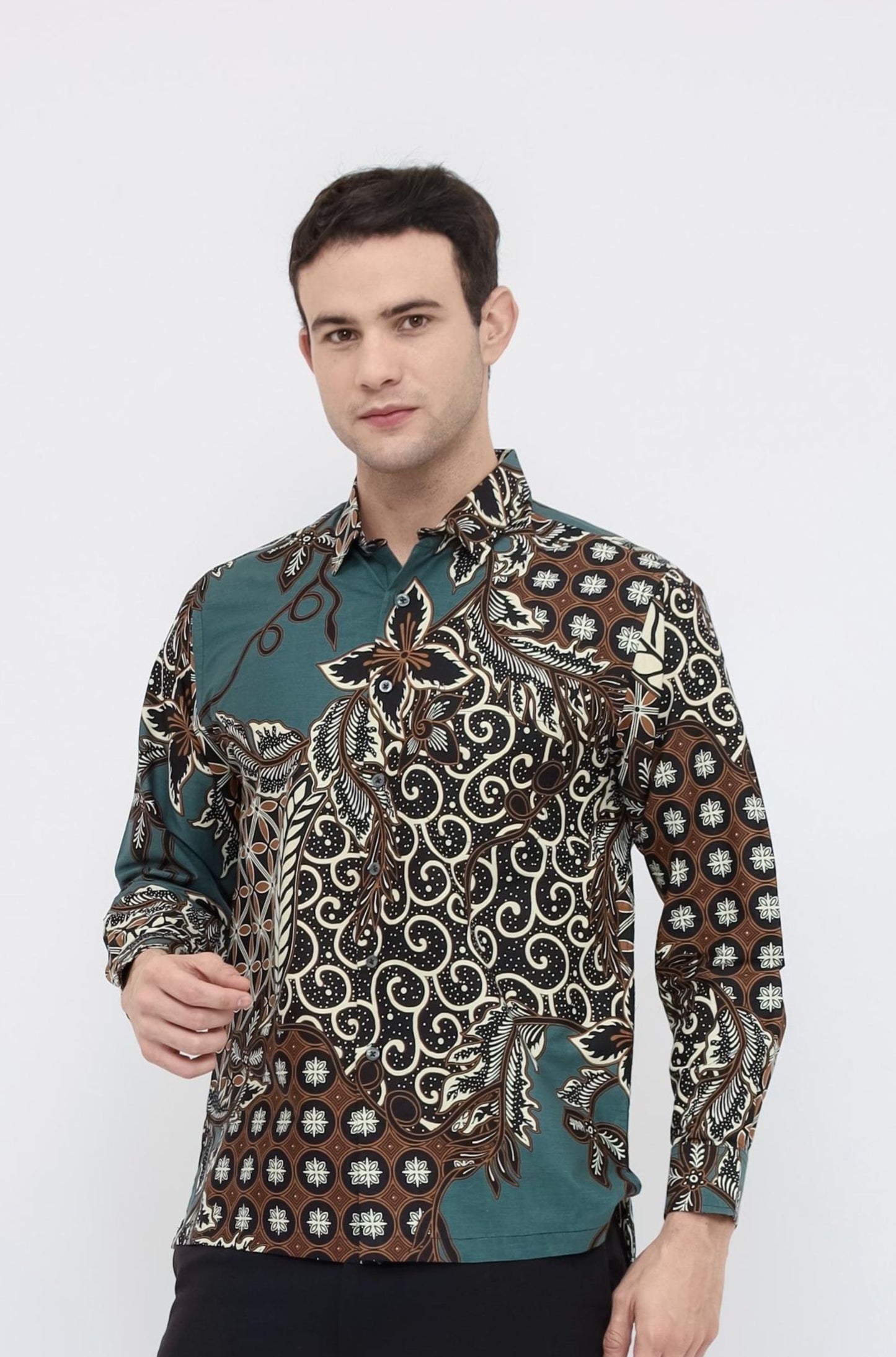 Odza Batik REGULAR FIT Kemeja Pria Lengan Panjang Modern Clarke