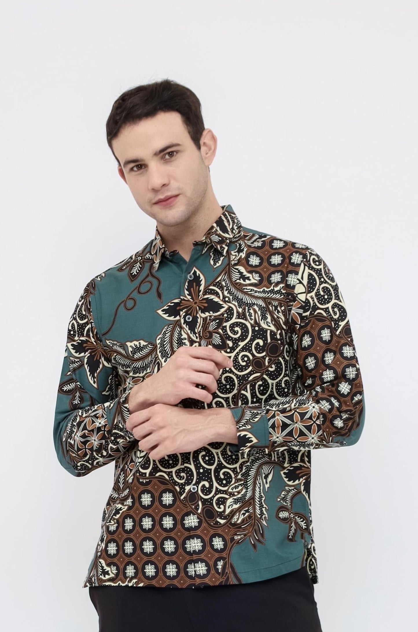 Odza Batik REGULAR FIT Kemeja Pria Lengan Panjang Modern Clarke