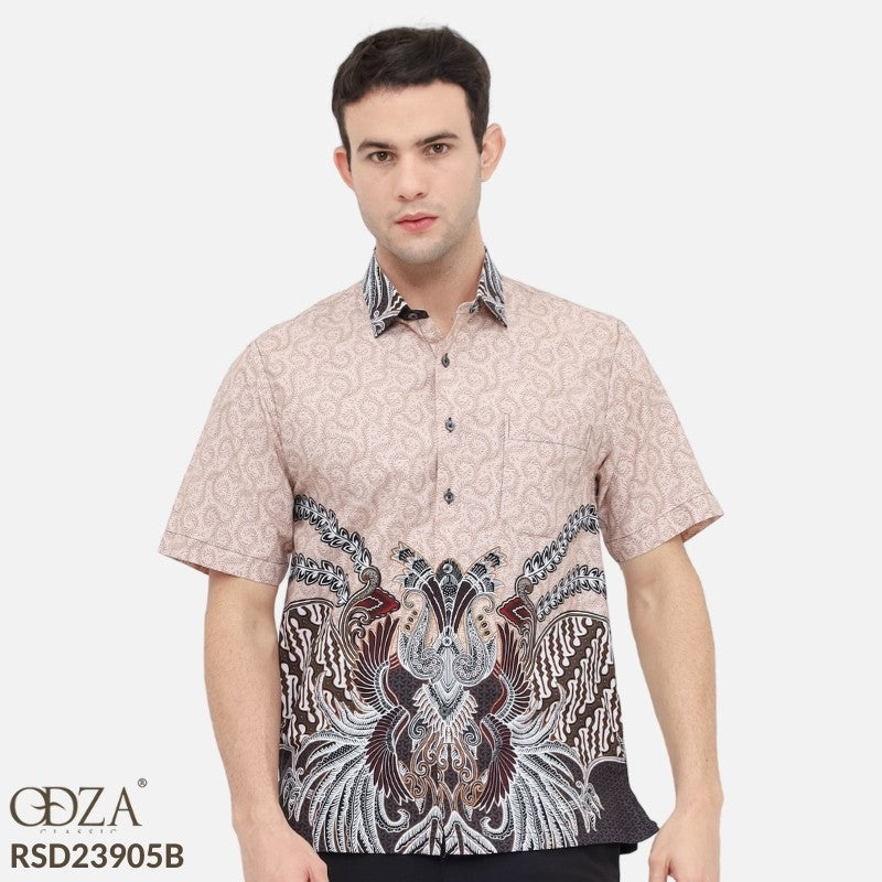 Odza Batik REGULAR FIT Kemeja Lengan Pendek Pria Madavir