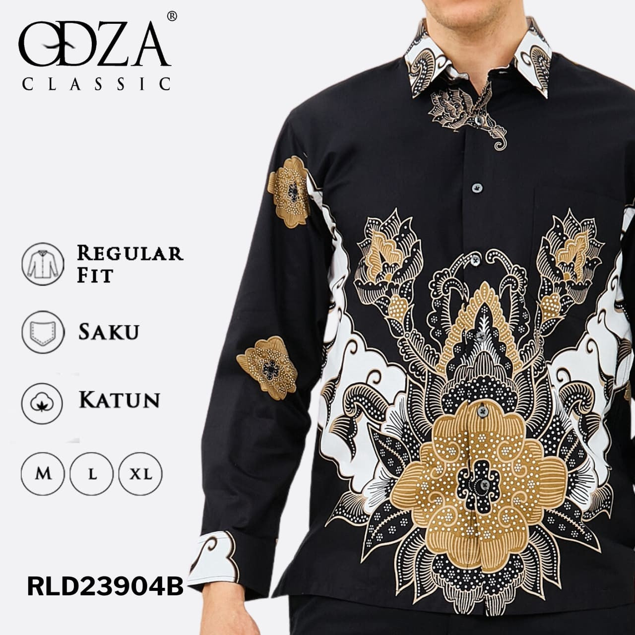 Odza Batik REGULAR FIT Kemeja Pria Lengan Panjang Adidaya