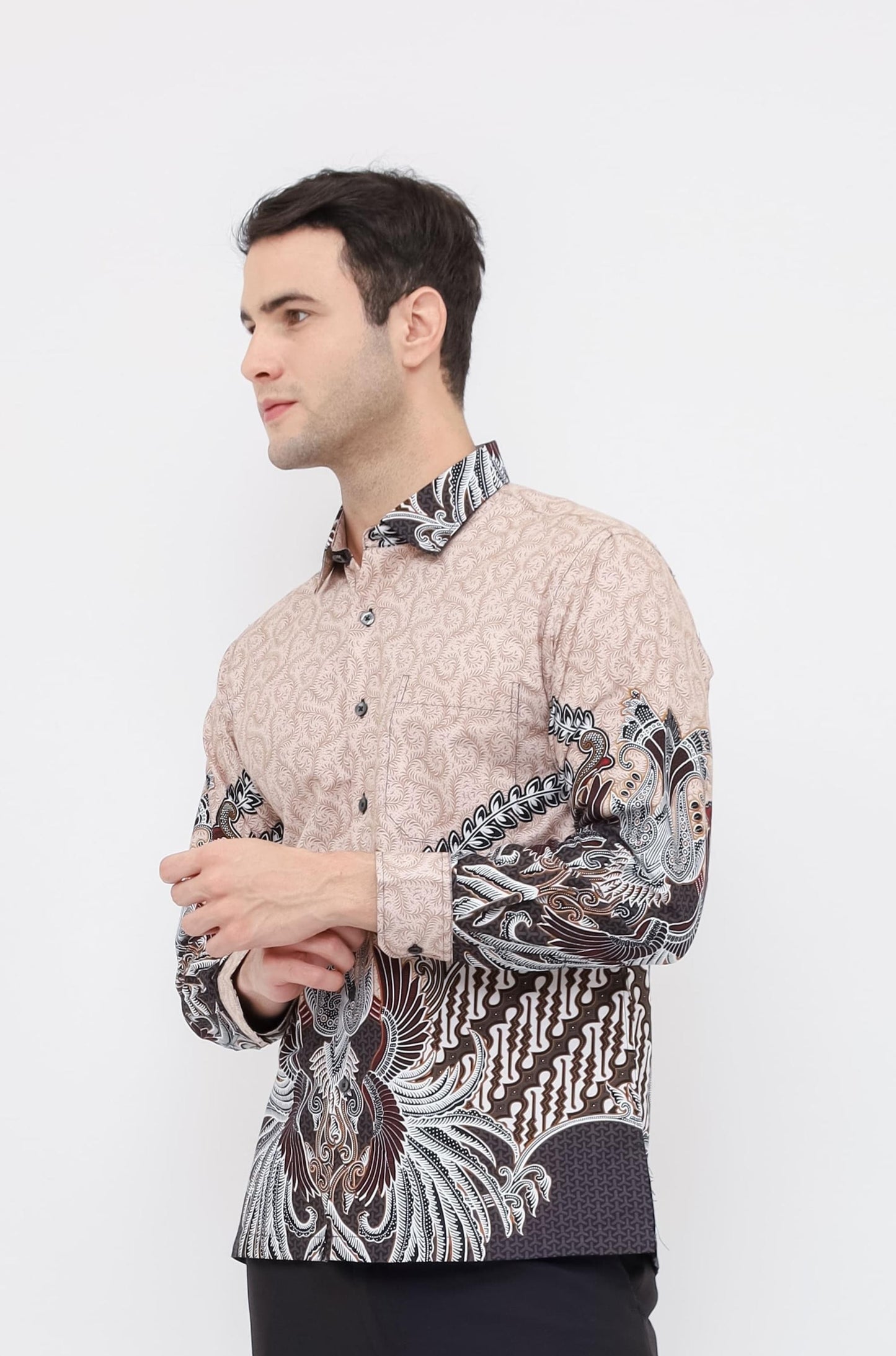 Odza Batik REGULAR FIT Kemeja Pria Lengan Panjang Modern Reyvian