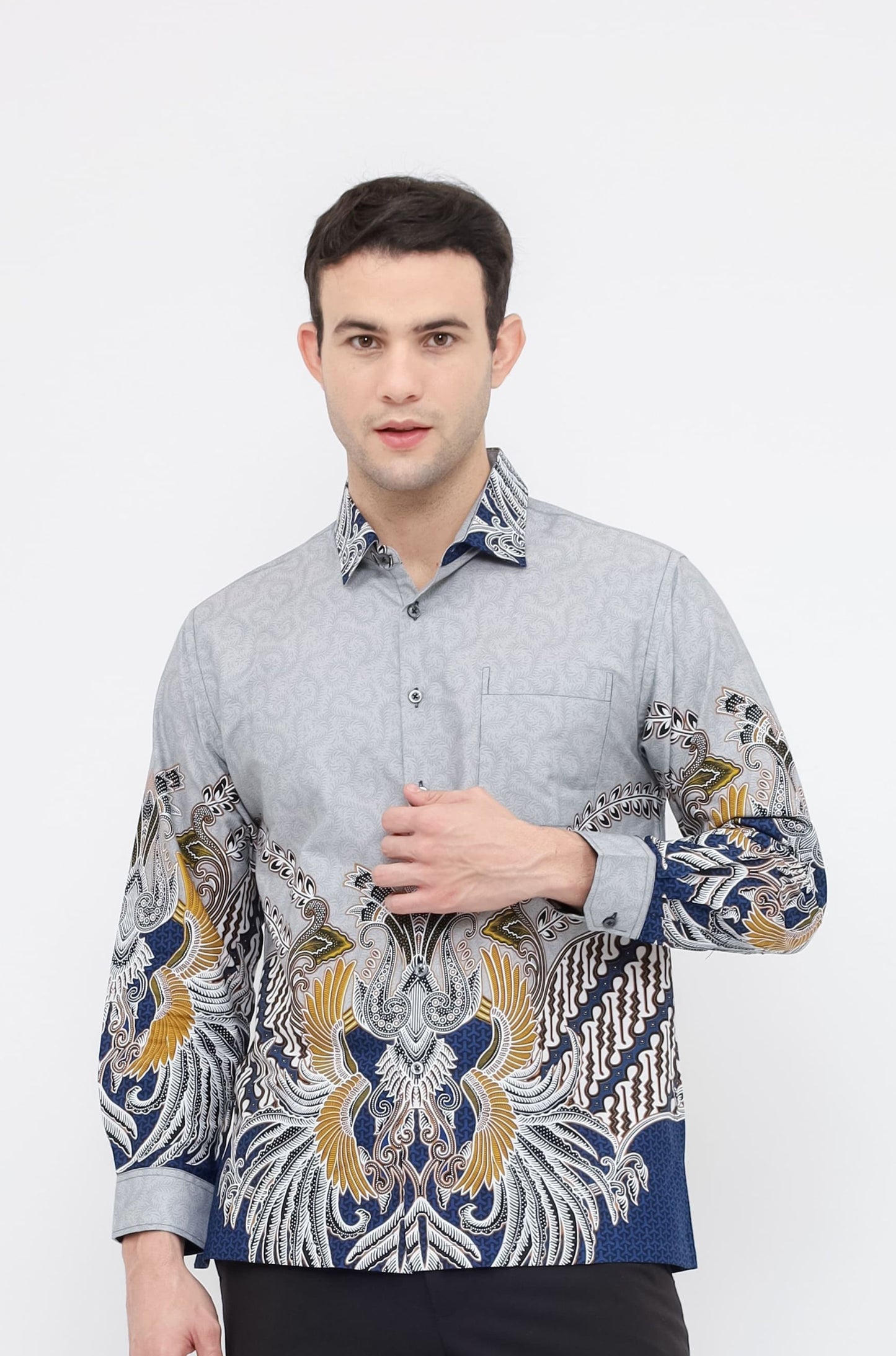 Odza Batik REGULAR FIT Kemeja Pria Lengan Panjang Ansawira