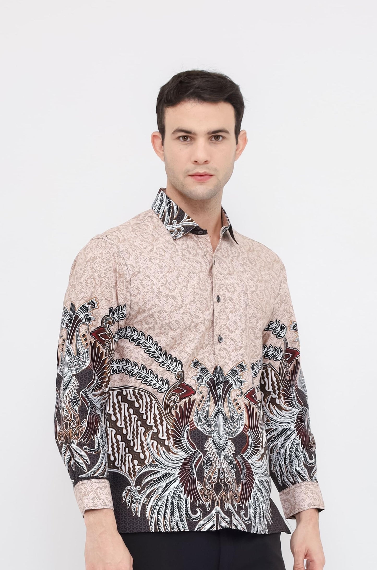 Odza Batik REGULAR FIT Kemeja Pria Lengan Panjang Modern Reyvian