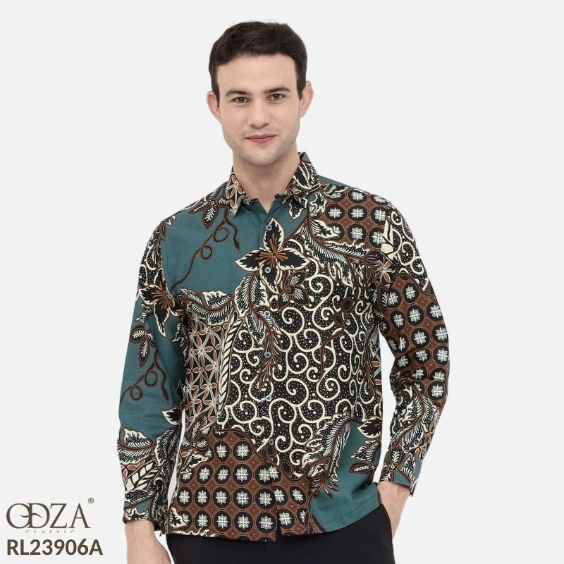 Odza Batik REGULAR FIT Kemeja Pria Lengan Panjang Modern Clarke