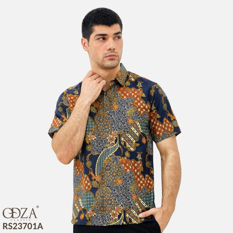 Odza Batik REGULAR FIT Kemeja Lengan Pendek Pria Biranta