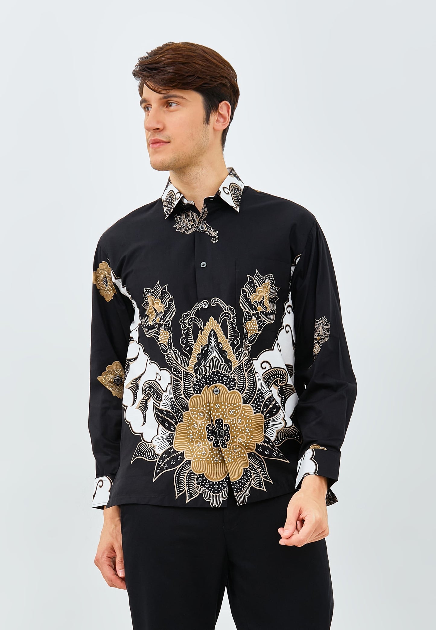 Odza Batik REGULAR FIT Kemeja Pria Lengan Panjang Adidaya