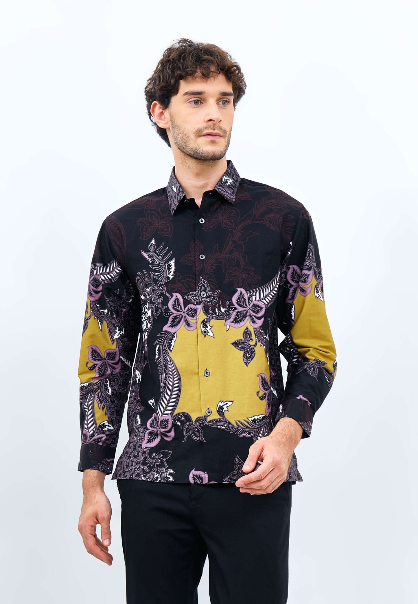 Odza Batik REGULAR FIT Kemeja Pria Lengan Panjang Modern Atharupa