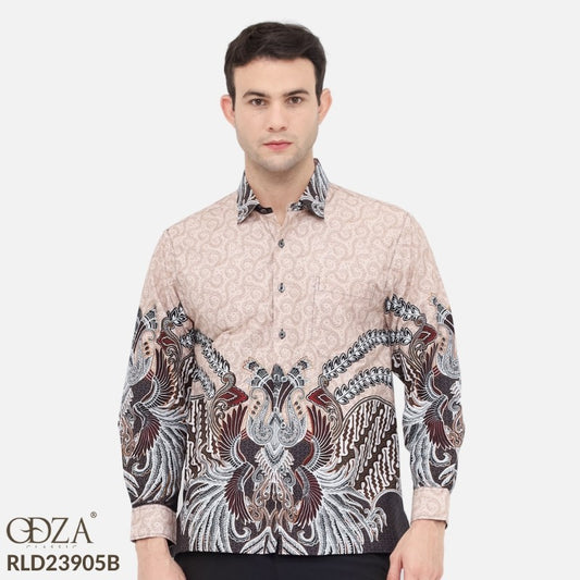 Odza Batik REGULAR FIT Kemeja Pria Lengan Panjang Modern Reyvian