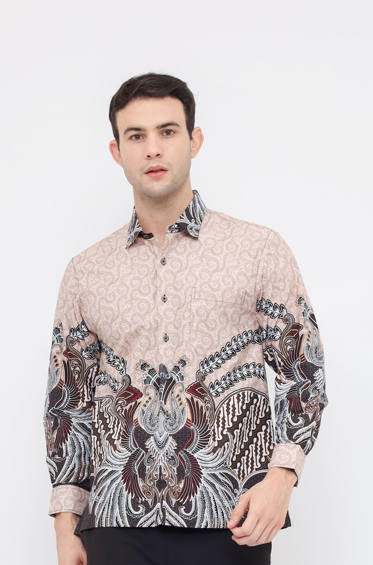 Odza Batik REGULAR FIT Kemeja Pria Lengan Panjang Modern Reyvian