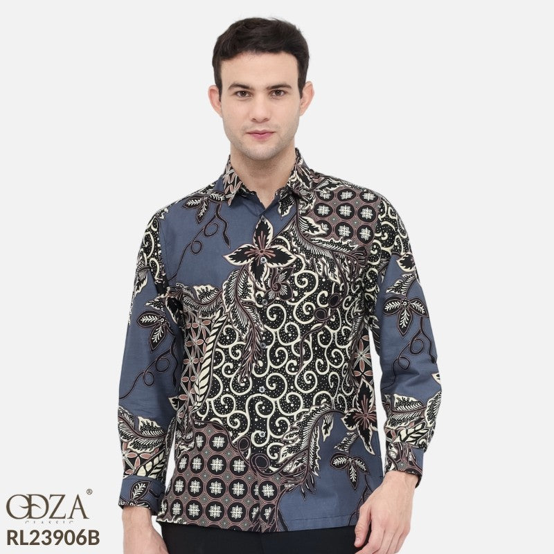 Odza Batik REGULAR FIT Kemeja Pria Lengan Panjang Modern Derawan