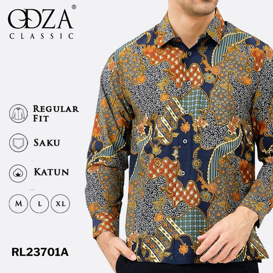 Odza Batik REGULAR FIT Kemeja Pria Lengan Panjang Araksa