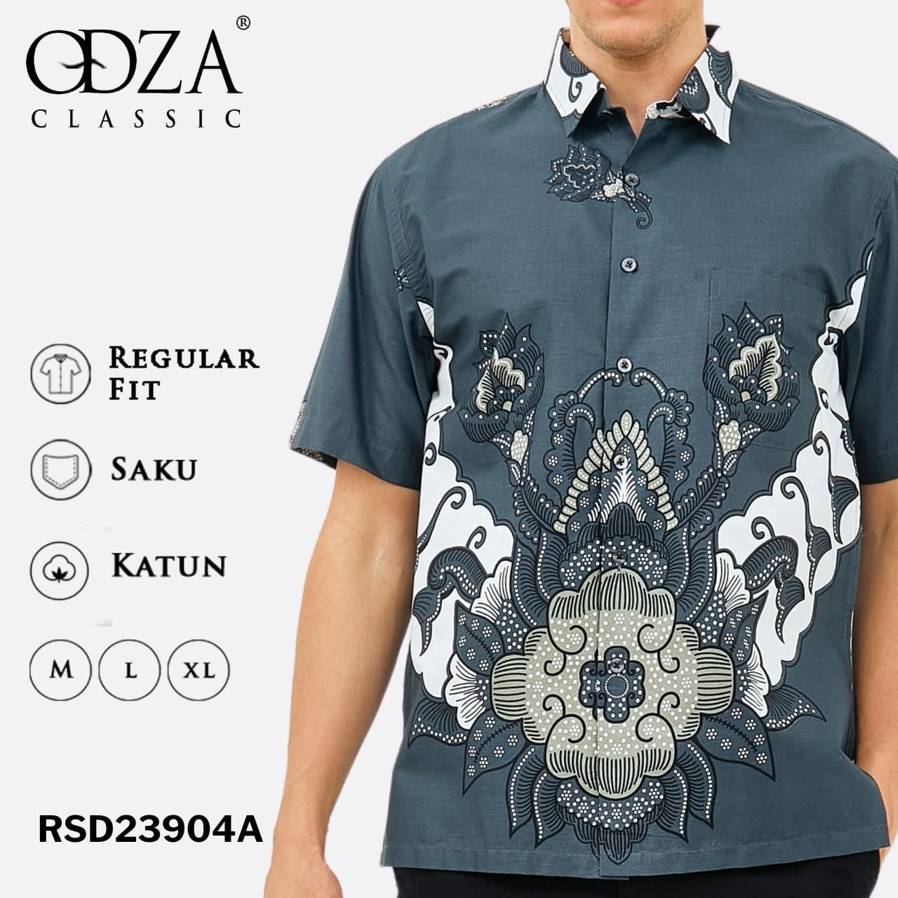 Odza Batik REGULAR FIT Kemeja Lengan Pendek Pria Artana