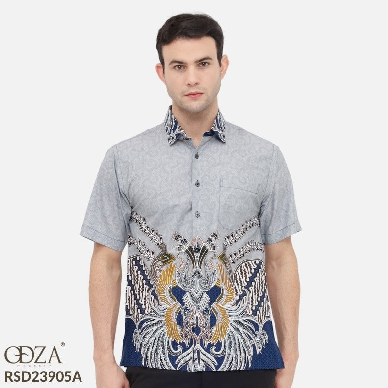 Odza Batik REGULAR FIT Kemeja Lengan Pendek Pria Mahavira