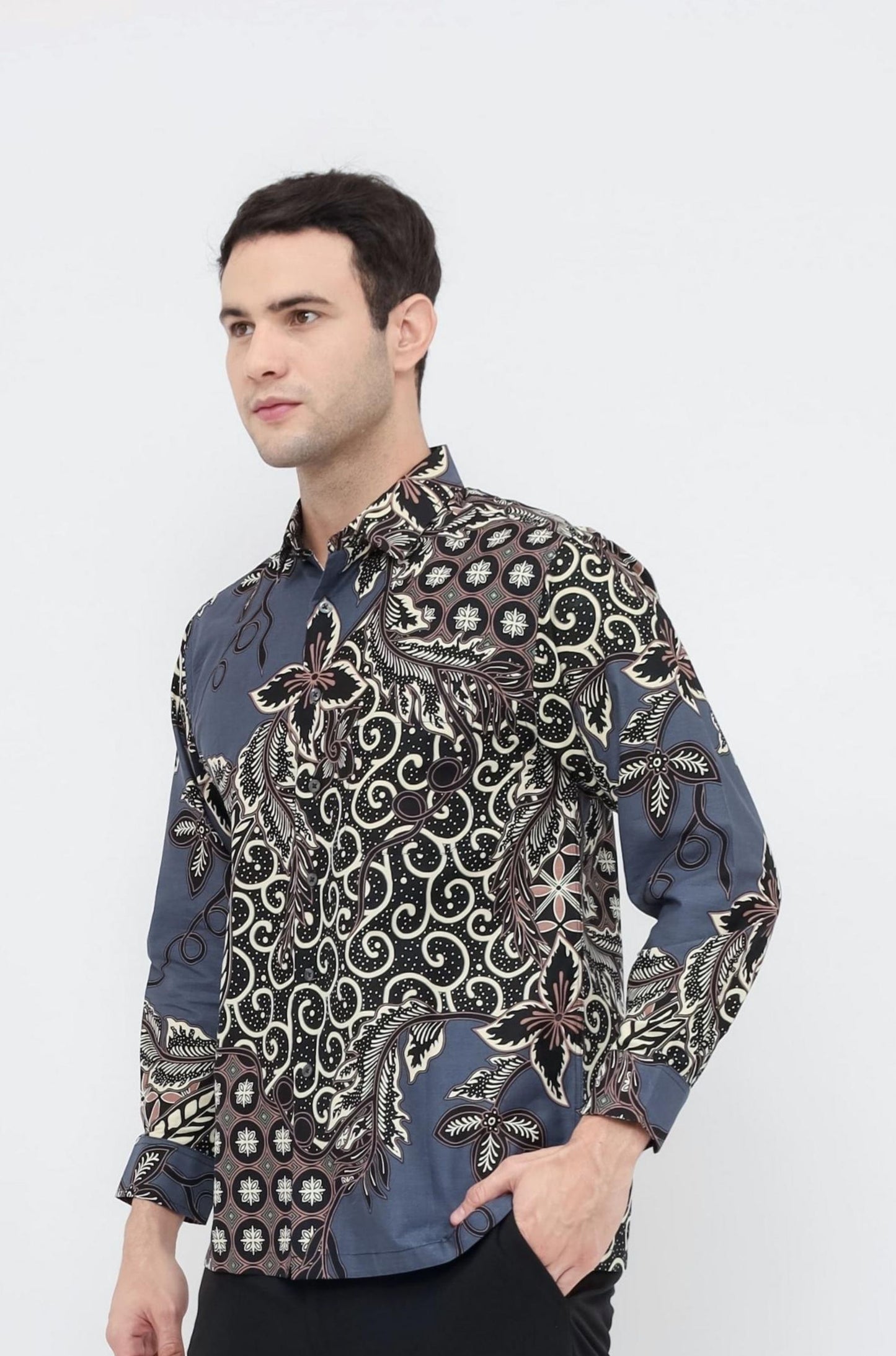 Odza Batik REGULAR FIT Kemeja Pria Lengan Panjang Modern Derawan